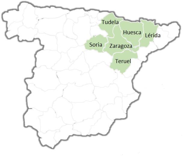 Areas de distribución